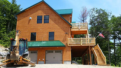 The house after being rebuilt.
