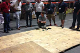 Joe Rocco leads an NWFA member-sponsored school at Rustic Hardwoods in Houston.