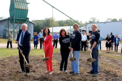 (pictured from left to right: Commissioner Hutch Hutchinson, Chair of the Alachua Board of County Commissioners; Susan Davenport, President and CEO of the Gainesville Area Chamber of Commerce; Carol Goodwin, President of Goodwin Company; George Goodwin, Founder of Goodwin Company; and Dan Peterson, President of Heritage Wood Finishing Company)