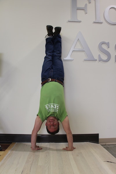 Wood flooring contractor Mike Dittmer found yoga to be the cure for his back pain.