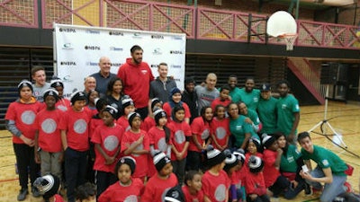 Connor Sports and WestPoint refurbished three basketball courts in Toronto, including this one at the Masaryk-Cowan Community Center.