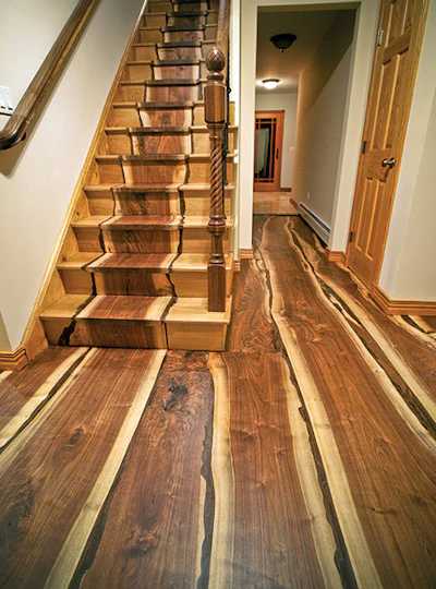 Real Antique Wood's award-winning black walnut floor.