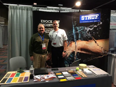 David Ford and Wolfgang Stauf in the Stauf USA booth at the NAFCD + NBMDA Annual Convention.