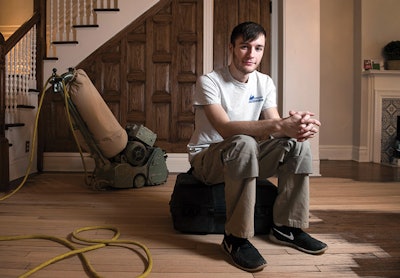 As a 23-year-old wood flooring contractor and business owner, Glenview, Ill.-based Patrick Dymora is bucking current industry labor trends.