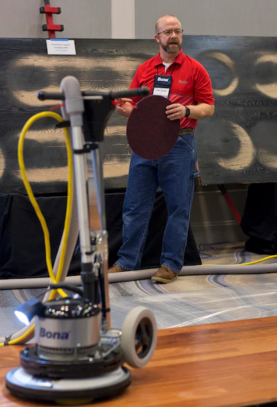 Bona Director of Training and Customer Services Todd Schutte discusses the Bona Power Drive.