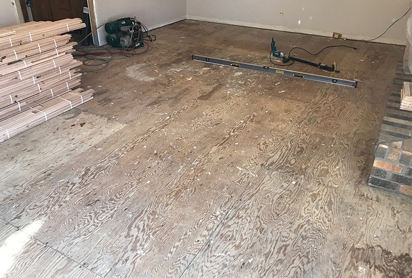 Belt sander to online level subfloor