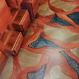 'Bramble Sky' features an organic web of mahogany with white oak and poured-resin shapes.
