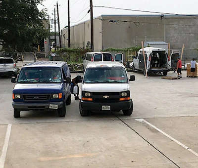Horizon Forest Product's parking lot was an endless line of contractors picking up material and vendors delivering material.