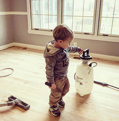 Connor Griffith on the job site.