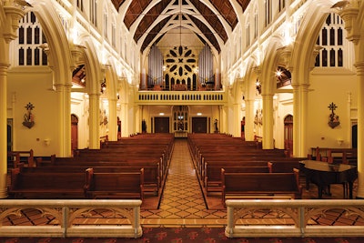 St. Mary of the Angels in New Zealand underwent a massive structural reinforcement after earthquakes shook the country in 2013, putting the church at risk of collapse. A replica of its iconic cork floor was installed in the midst of the construction.