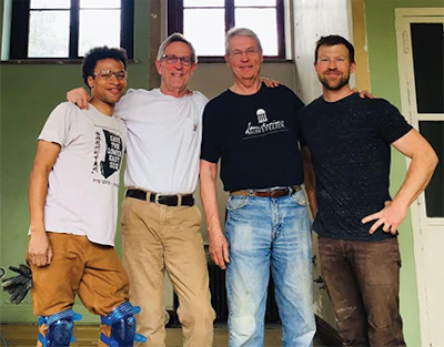 The leading characters in this six-act play (left to right): Joseph Hurd, David Purser, me and Peter Eiland.