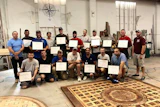 The inaugural graduating class of the IWFA Extreme Wood Floors course. (Courtesy of IWFA)