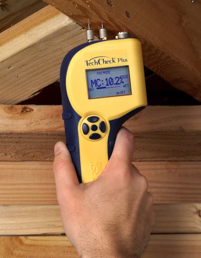 Pin meters may need corrections for the type of pins and temperature of the wood.