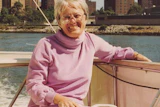 Gertrude Fuller on New York's East River in 1986.