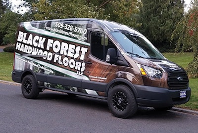 2018 Best Exterior Graphics winner Black Forest Hardwood Floors LLC.