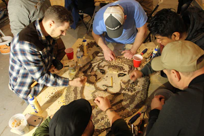 3 4 Extreme Wood Floors Assembling Mosaic