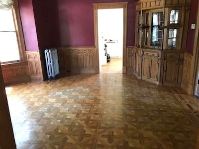 The parquet floors were originally used as a dance floor. (Image: William Witten Home Facebook page)