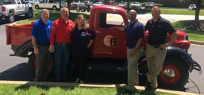 Pictured left to right: Tim Fetsch - VP of Branch Operations EJ Welch, Don Lewis of Lewis Flooring (Grand Prize Winner), Leslie Del Pozo - Marketing Director QEP/Roberts, Demetris Brown - Customer Service Manager EJ Welch Company, Rodney Alt - Regional Sales Manager QEP/Roberts.