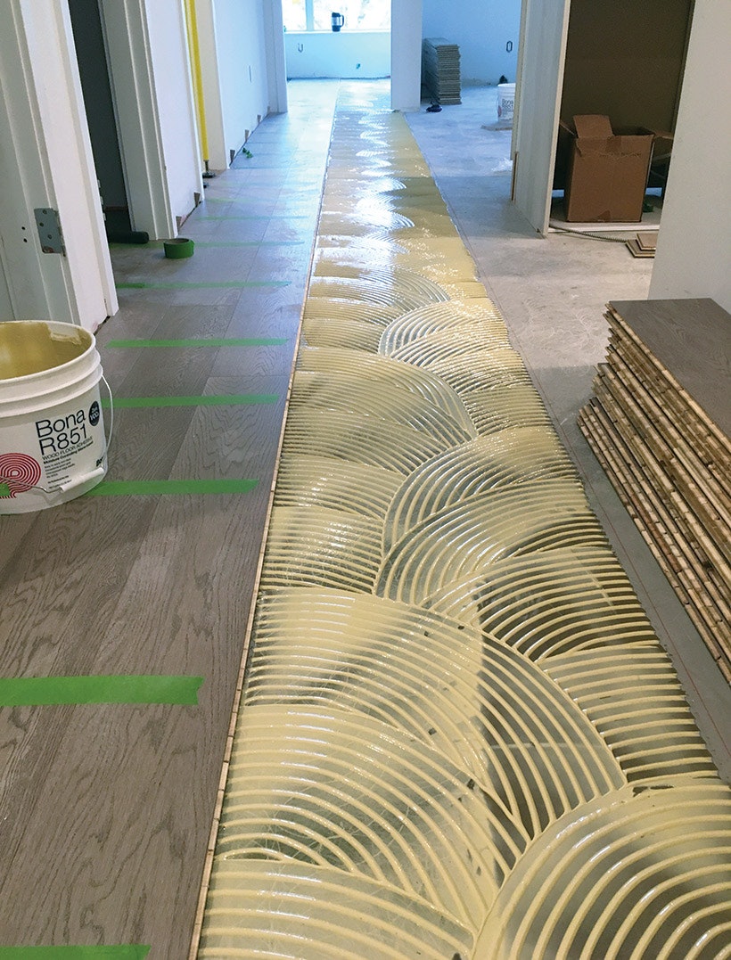 Glueing hardwood floors deals