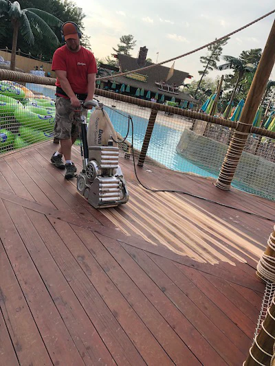 10 21 19 Sanding Decks Big Machien