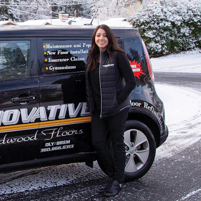 Tara Cresswell, Innovative Hardwoods Inc., Tacoma, Wash. 'The industry itself has been really good. Everyone is very supportive in our community, from the reps to the contractors and also fellow hardwood companies. I haven't had a bad encounter or experience yet.'