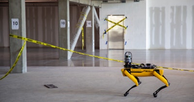 'Spot' on a construction site. Boston Dynamics photo