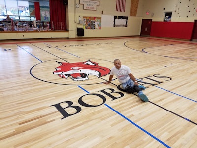 Bob Goldstein on location at a sand-and-finish school he taught in Hardwick, Vt., in 2017.