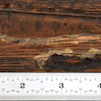 Problem areas generally occurred along a crack or check in the wood.