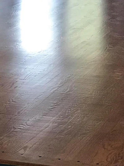 Top, classic chatter. Middle, this floor appears to have wave (note the different spacing on some passes). Bottom, this one appears to have wave, along with a ton of dishout of the soft grain.