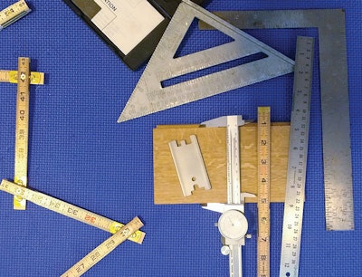 Measuring board width can be done using various tools; the caliper is the most accurate.