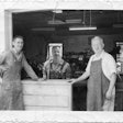 Joseph A. Raymond (at right) and son Robert “Bobby” Raymond (left). I never met my grandfather, so a few years ago I combined my wood shop photo with his! Later, this popular form of woodworker’s apparel would become known as “Brickman Casual.”