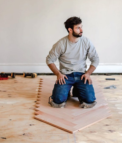 In recent years I've been able to steer my business into high-end projects. This is a herringbone we installed in our designer's personal home.