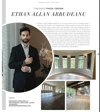 This spring I was featured in the 'Faces of Design' section of the magazine 'Modern Luxury Interiors Chicago.'