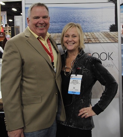 Roy Reichow and his wife and business partner, Michelle Reichow, at Surfaces in 2016.