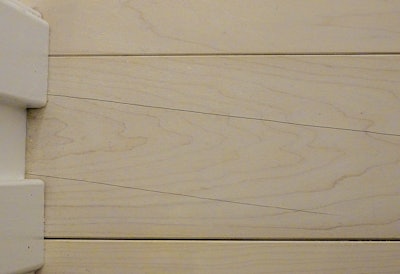 Low relative humidity can result in gaps between boards and, in engineered flooring, splits across the face.