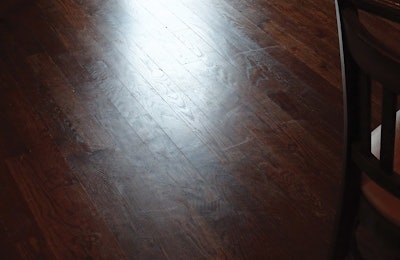Bad maintenance practices can cause a hazy appearance on the floor.