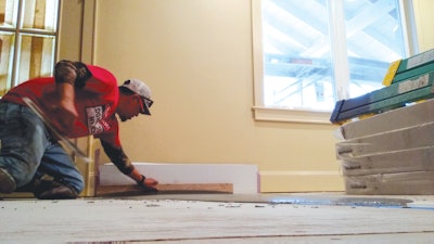 If you have poor prep, you’ll have a poor install, so we make sure the subfloor is clean and as flat as possible.