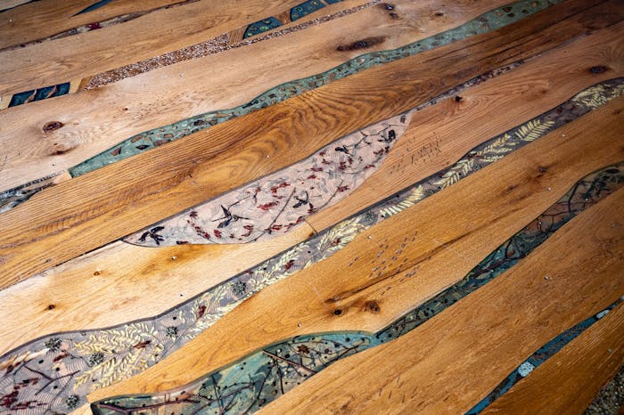 With “rivers” of end grain dyed to resemble stones, this floor was unique even for a boundary-breaker like John DiPonzio.