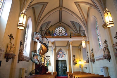 Today traffic on the Loretto Chapel's spiral staircase is strictly regulated. 'Our goal is to preserve it,' says Richard Lindsley, curator of the chapel, which is now a non-denominational museum with 200,000 annual guests.