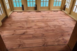 Alex Daigle shared this wood flooring that dated back to 1740.