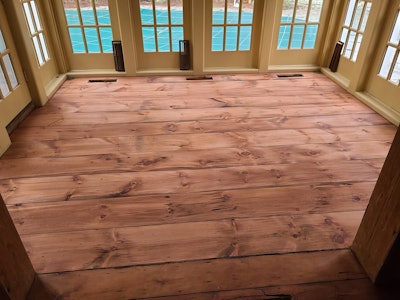 Alex Daigle shared this wood flooring that dated back to 1740.