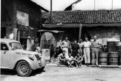 A scene from MAPEI's early days in 1937.