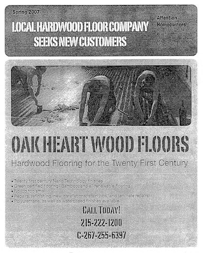 The flyer we passed out as we canvassed the streets of Philadelphia door-to-door in 2007.