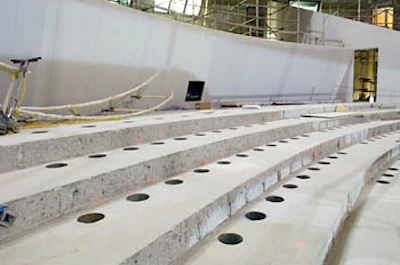 These photos, snapped throughout the floor installation process, were provided by Acme Flooring Company Inc.