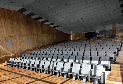 The two-story theater has Ferrari-leather lined seats. (Jeremy Bittermann)