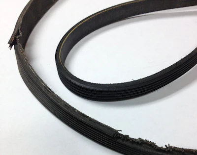 Drive belts that look like this should be replaced immediately.