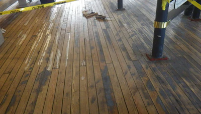 Battleship Caulking After Rough Sanding