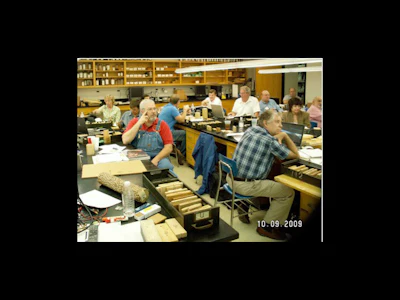 In the Wood ID course, former NOFMA Technical Director Howard Brickman is listening to Dr. Elisabeth Wheeler and Dr. Alex Wiedenhoeft. Not in his seat to Howard's left is another former NOFMA director, Mickey Moore. Now, that was a class: two former NOFMA technical directors sharing laughs and contributing!