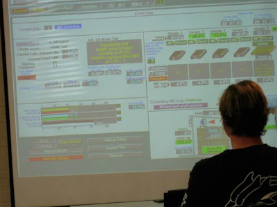 A PowerPoint presentation to kiln-dry students showing the computer technology that the new kilns have in their systems.