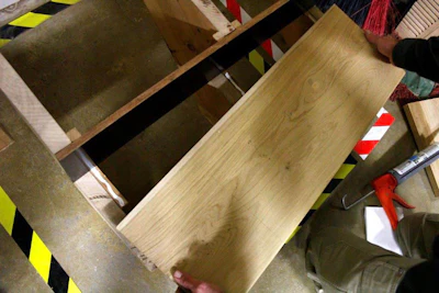 When installing glue blocks to the stringers for extra tread support, most installers will use scrap lumber and cut it to their liking. A high-quality construction adhesive should be used.